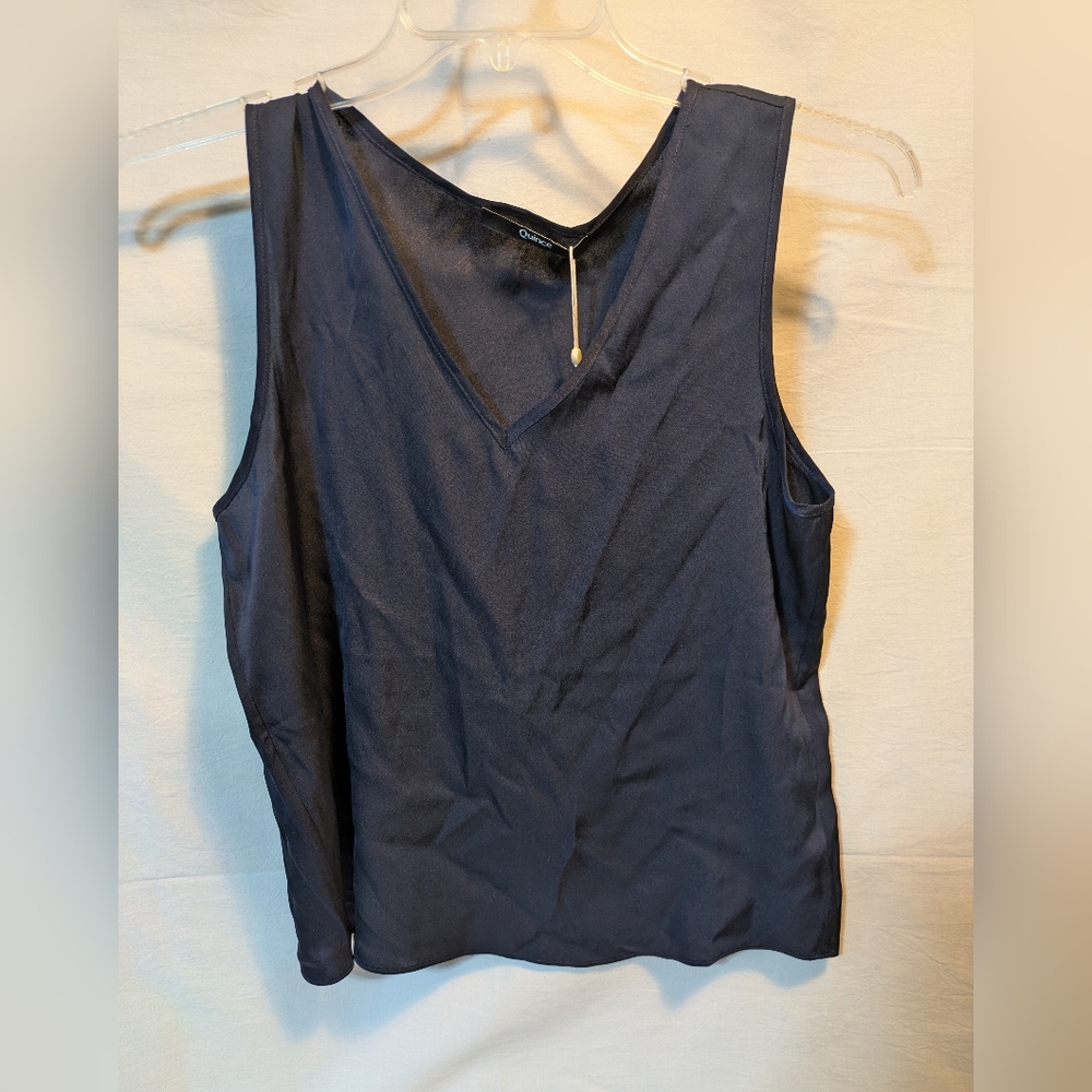 NWT Quince Silk Sleeveless Tank Top